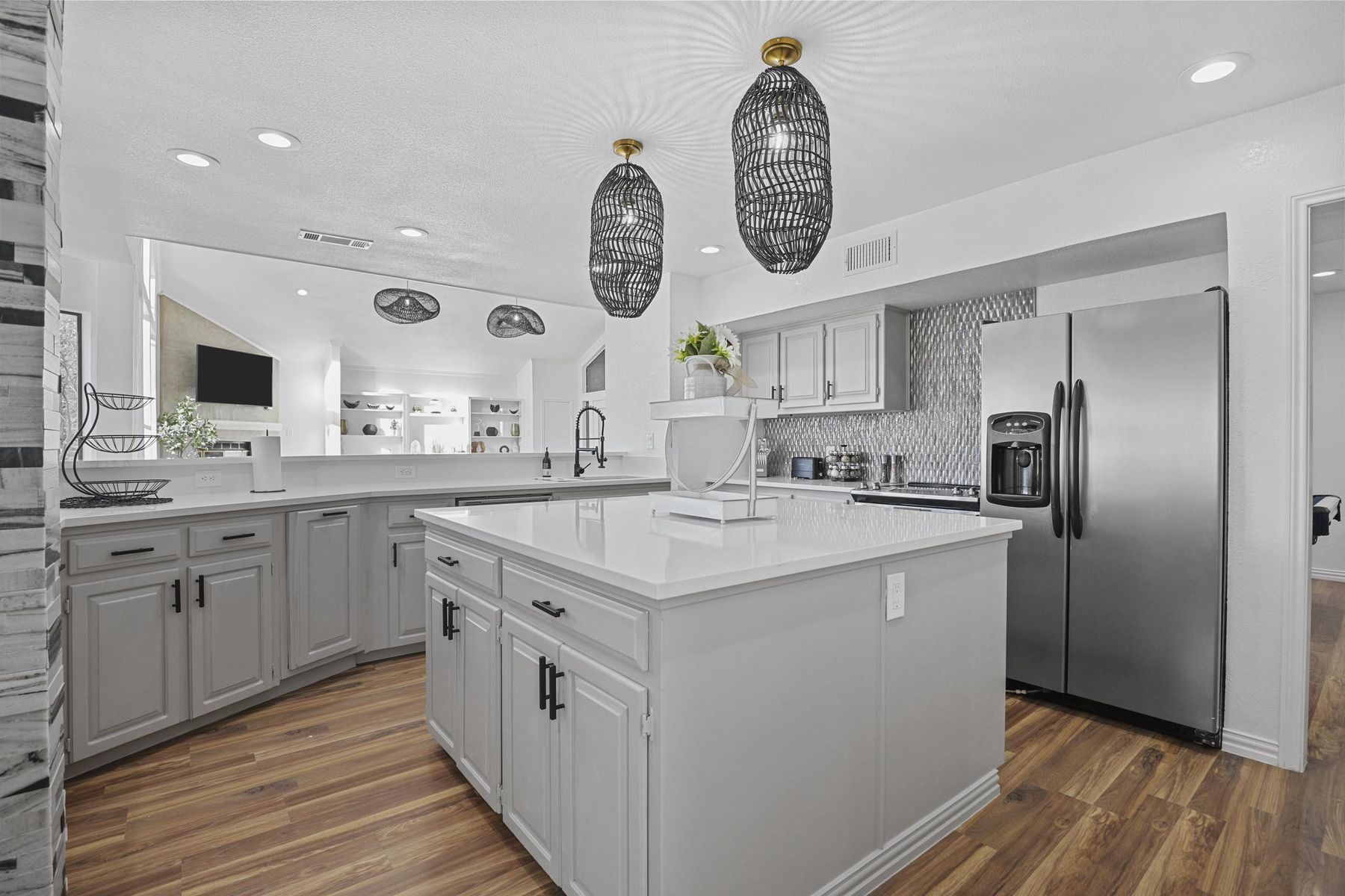 Kitchen with stainless appliances